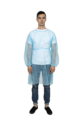 Disposable PP Isolation Gown with elastic cuffs N61A01-1