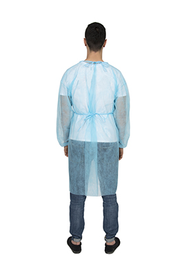 Disposable PP Isolation Gown with elastic cuffs N61A01-1