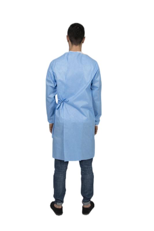 Disposable SMS PPE Isolation Gowns with Knitted Cuffs, case of 100