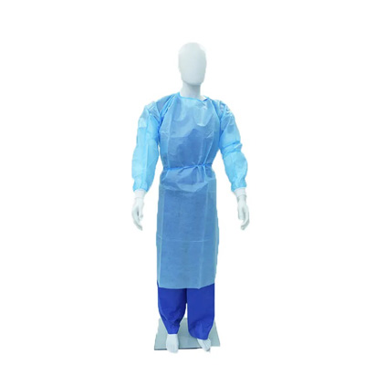 Fully PP+PE Coated Isolation Gown with knitted cuffs N61P02-2