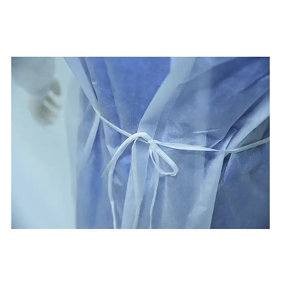 Fully PP+PE Coated Isolation Gown with knitted cuffs N61P02-2