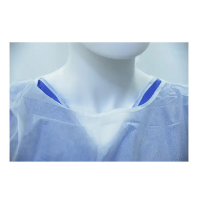 Half PP + PE Coated Isolation Gown with knitted cuffs CAT III Type PB6B