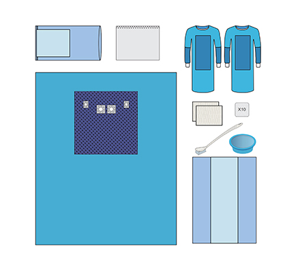 Pack chirurgical d'angiographie stérile N76E10